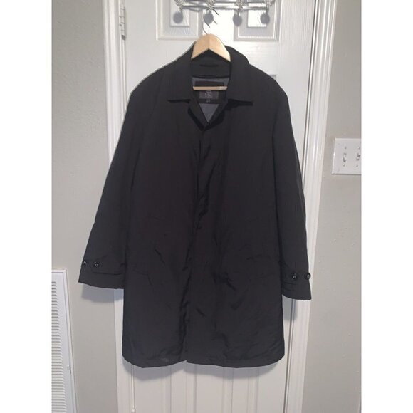 Marks and Spencer Black Rain Outdoor Trench Removable Lining Jacket Coat Large - Picture 6 of 11